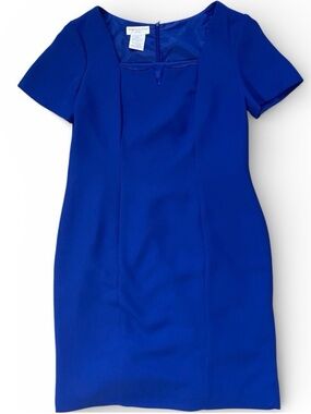 Worthington Petite Cobalt Blue Sheath Career Dress 6P Tailored Work